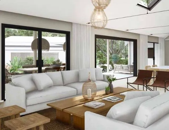 Modern open-concept living room remodel in Edison, NJ