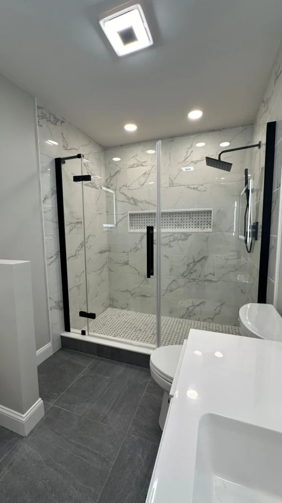 Modern bathroom remodel by CorContracting in Spotswood, NJ